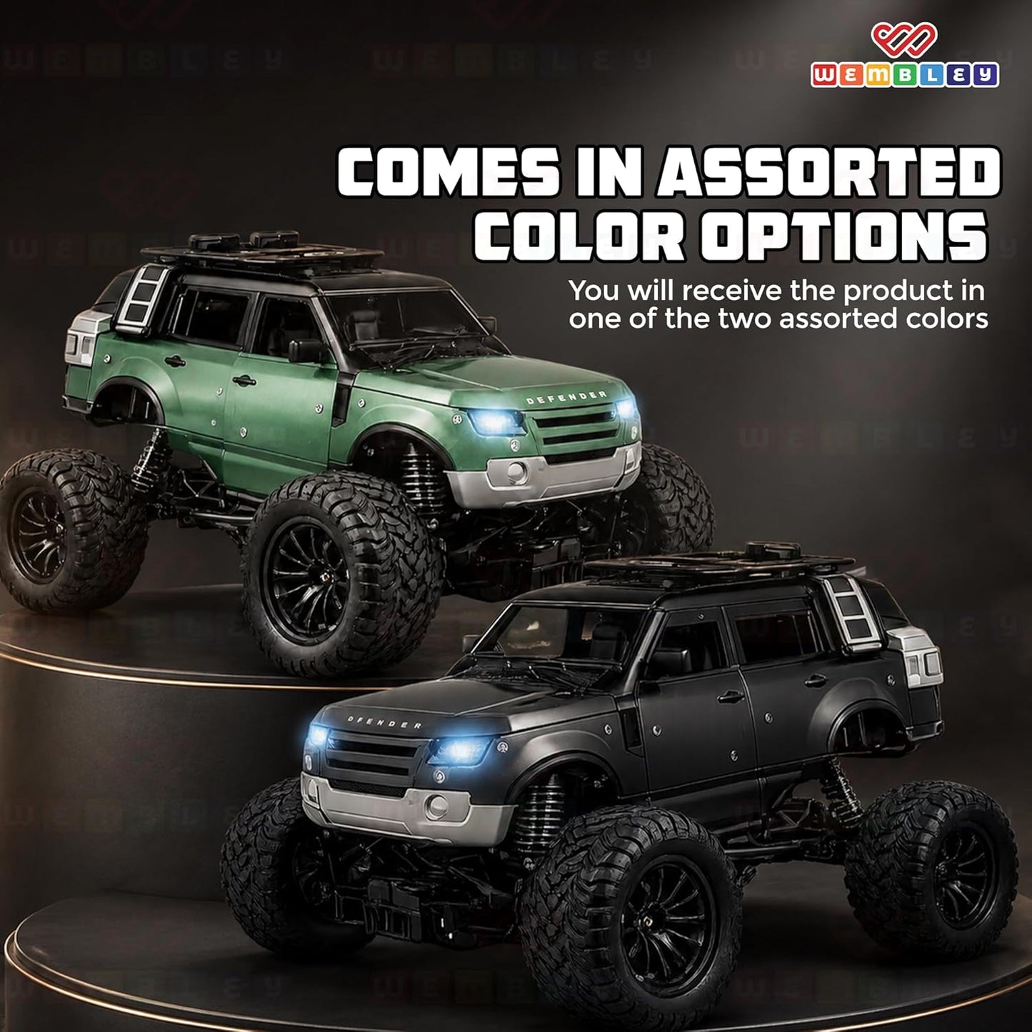 Remote Control Car for Kids with LED Lights & Rechargeable Battery