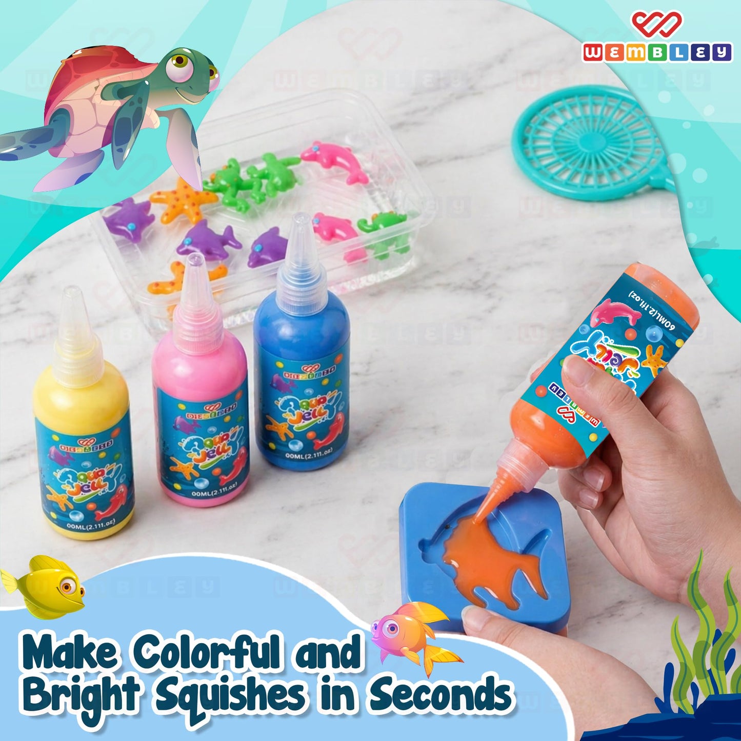 Aqua Jelly DIY Kit for Kids- Pack of 4 (60 ml)