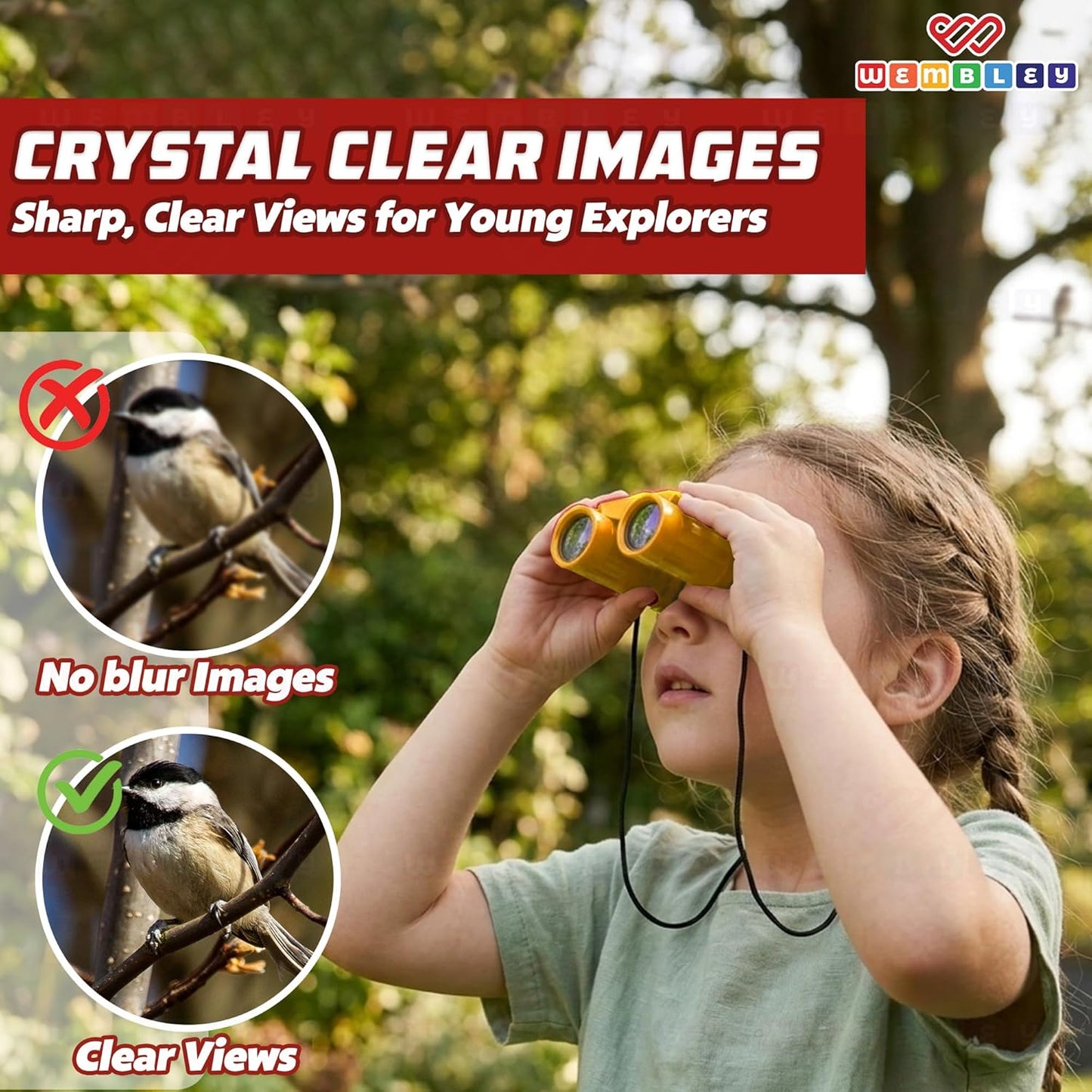 Wembley Mini Kids Binoculars with Ultra Zoom & Neck Strap