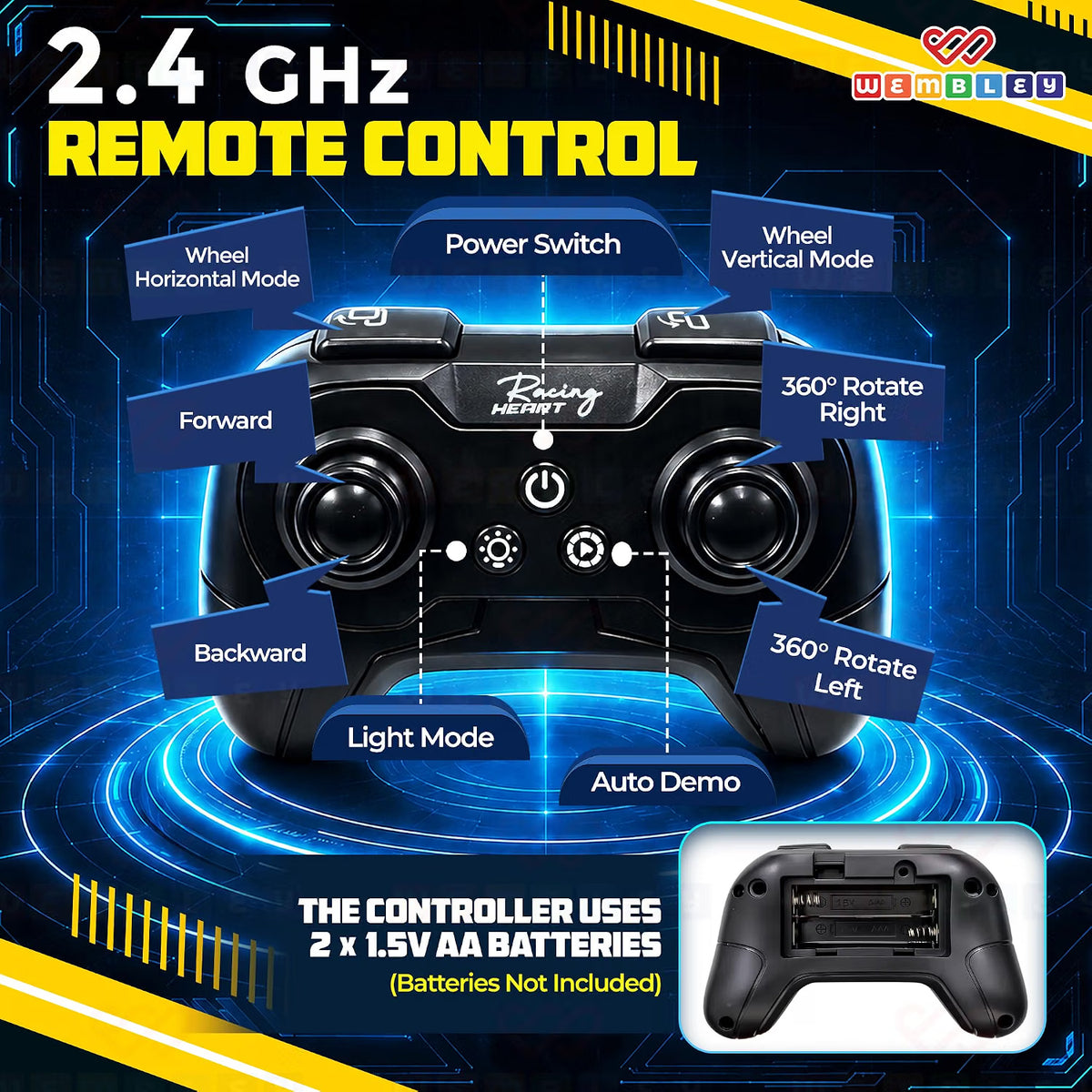 Blaze RC Drift Car with 2.4 GHz Remote Control & 360° Stunt Action