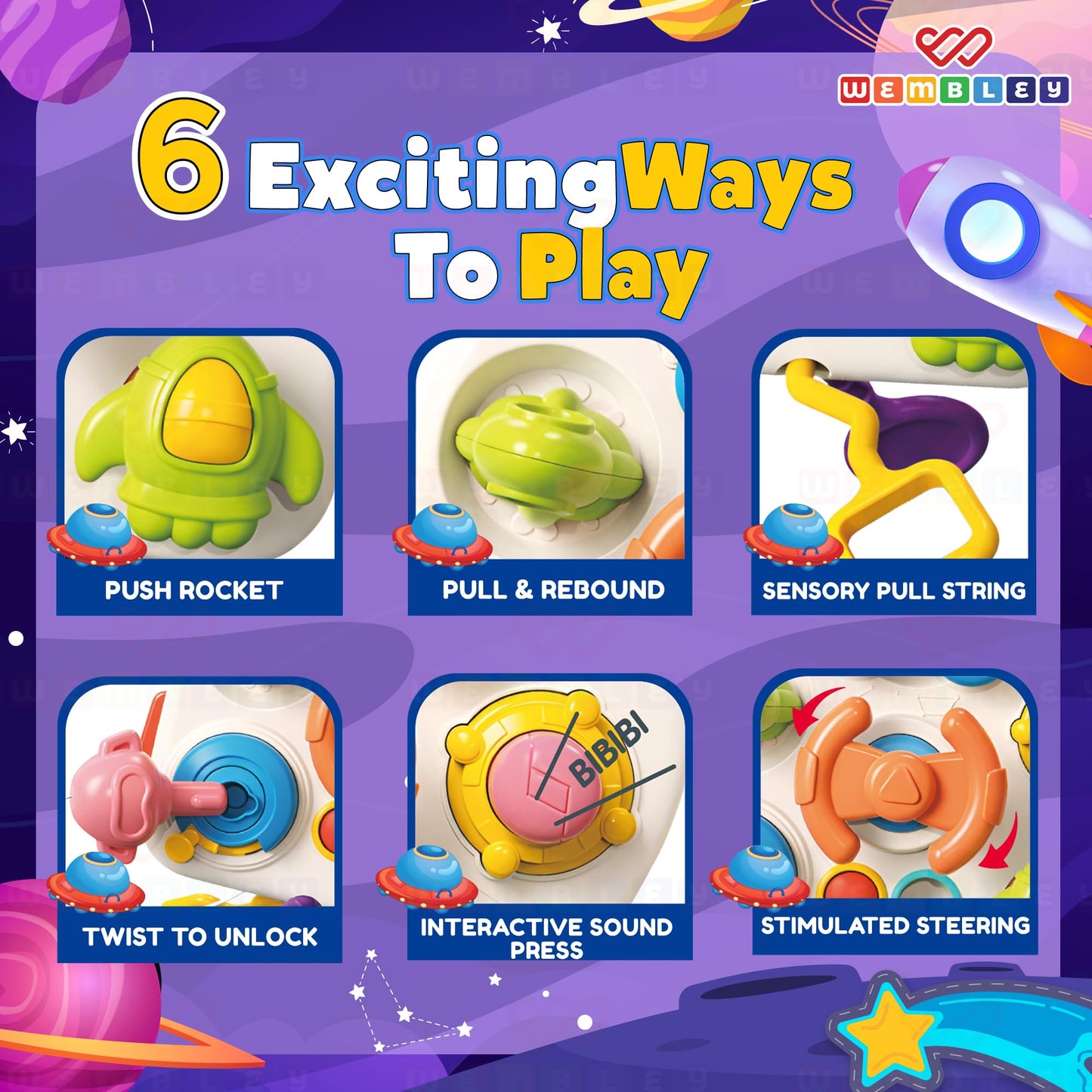 Mini Space Busy Board for Babies