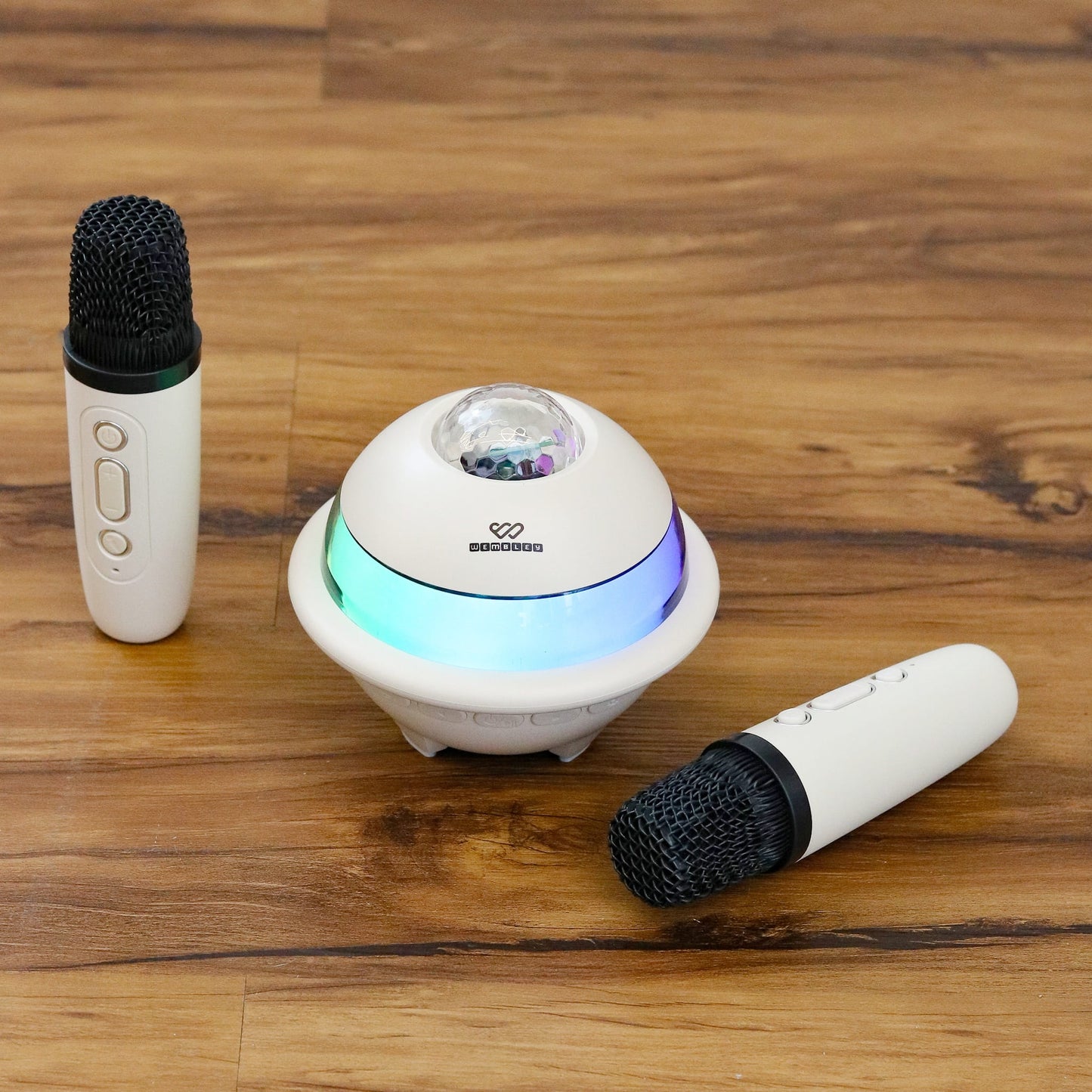 Wireless Karaoke Speaker and Mic Set with Projector Light