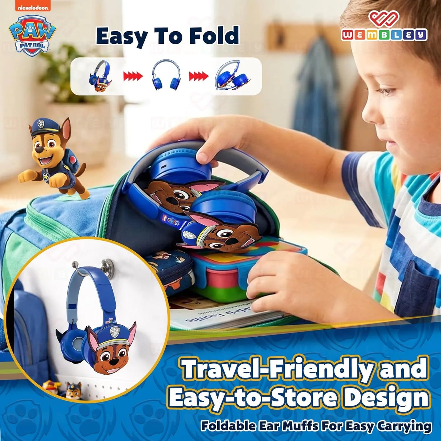 Paw Patrol-Themed Wireless Headphone with Mic for Kids