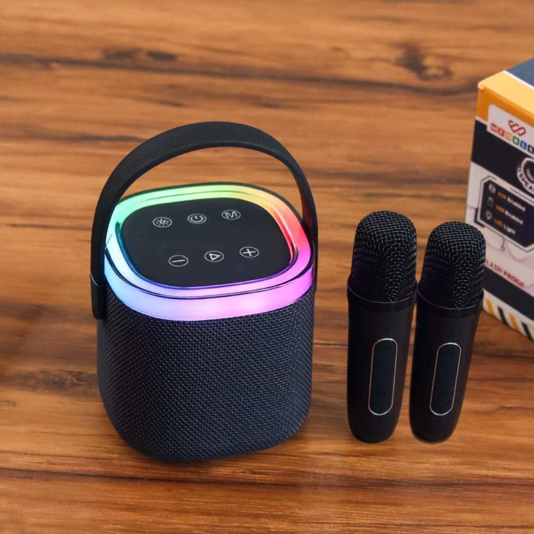 Wireless Karaoke Bluetooth Speaker with Microphones (Black)