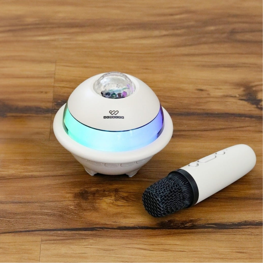Wireless Karaoke Speaker and Mic Set with Projector Light
